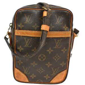 LOUIS VUITTON Danube Shoulder Bag Monogram Leather Brown France